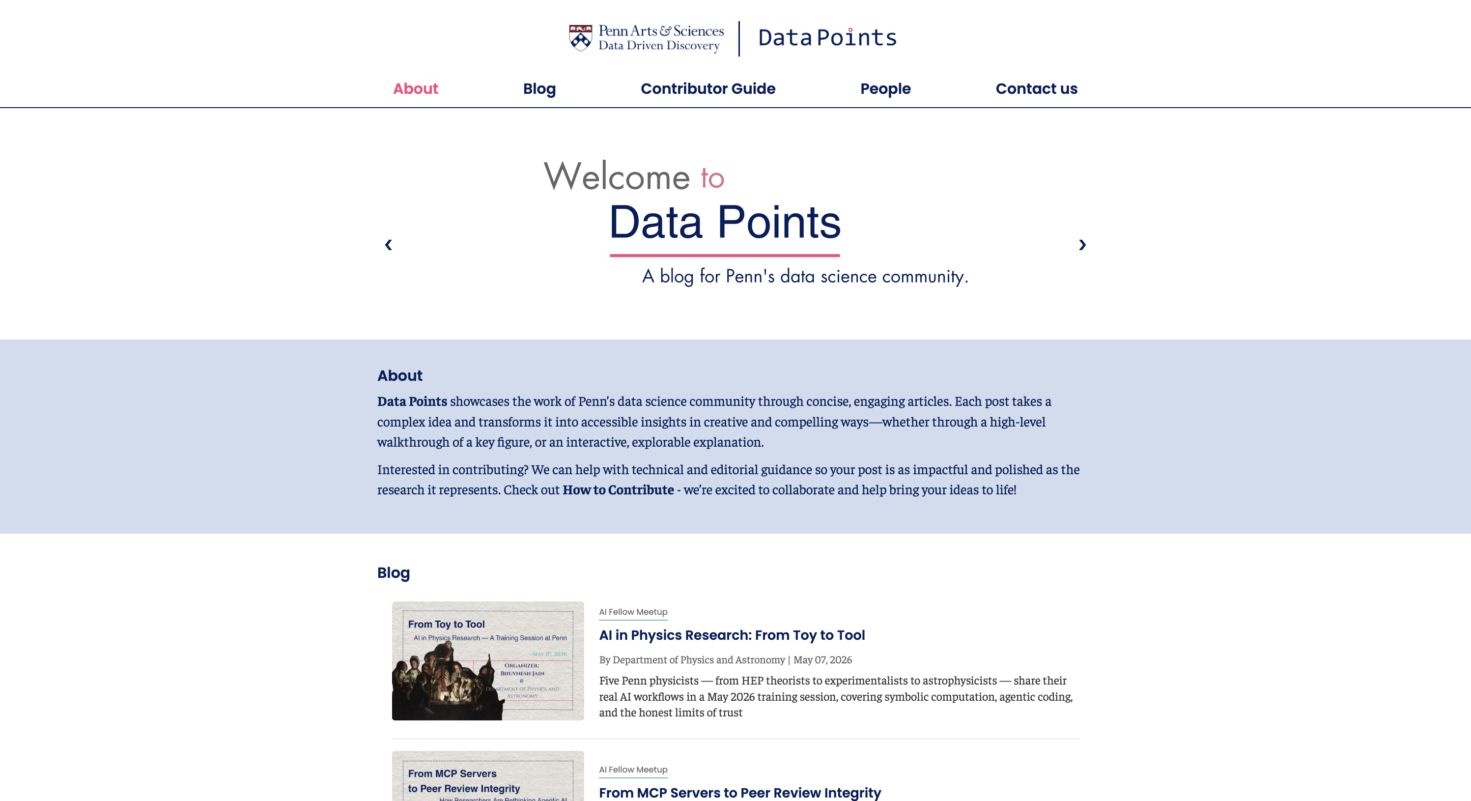 DataPoints — live site